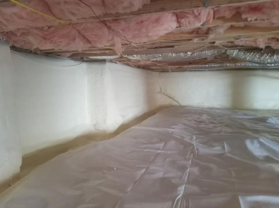 Crawl space encapsulation with closed-cell spray foam for Spray Foam Roofing in Menasha