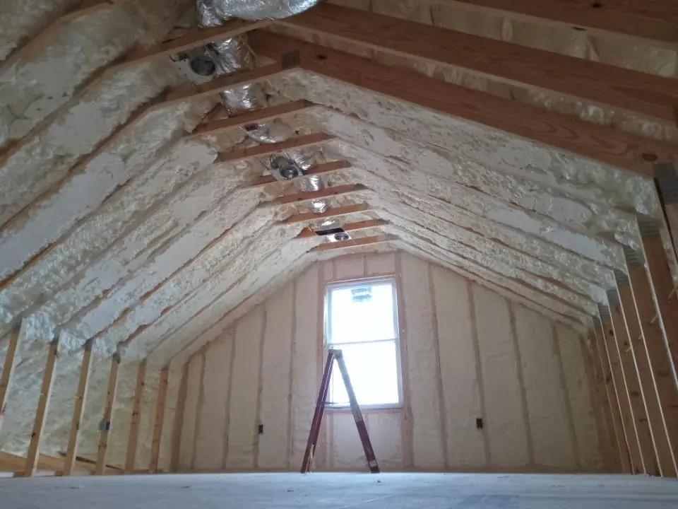 Spray foam roofing application for Crawl Space Insulation project in Menasha